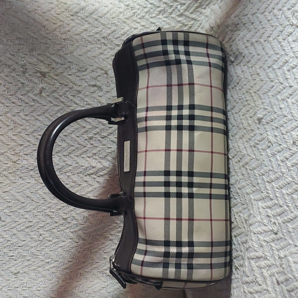AUTHENTIC Burberry Nova Check Canvas Barrel Bag